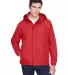 88189 Ash City - Core 365 Men's Brisk Insulated Ja CLASSIC RED front view