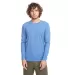 6071 Next Level Men's Triblend Long-Sleeve Crew Te in Vintage royal front view