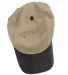 Authentic Pigment 1910 Pigment-Dyed Dad Hat in Khaki/ black front view