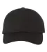 Yupoong 6245CM Unstructured Classic Dad Hat BLACK front view