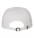 Yupoong 6245CM Unstructured Classic Dad Hat WHITE back view