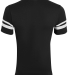Augusta Sportswear 361 Youth V-Neck Football Tee in Black/ white back view