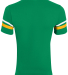 Augusta Sportswear 361 Youth V-Neck Football Tee in Kelly/ gold/ wht back view