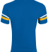 Augusta Sportswear 361 Youth V-Neck Football Tee in Royal/ gold/ wht back view