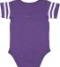 Rabbit Skins 4437 Infant Football Onesie in Vn purp/ bld wh back view