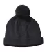 BX028 Big Accessories Knit Pom Beanie in Black front view