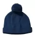 BX028 Big Accessories Knit Pom Beanie in Navy front view