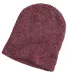 BA524 Big Accessories Ribbed Marled Beanie in Maroon/ gray front view