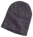 BA524 Big Accessories Ribbed Marled Beanie in Navy/ gray front view