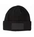 BA527 Big Accessories Patch Beanie in Black front view