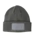 BA527 Big Accessories Patch Beanie in Gray front view