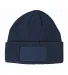 BA527 Big Accessories Patch Beanie in Navy front view