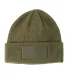 BA527 Big Accessories Patch Beanie in Olive front view