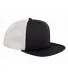 BX030 Big Accessories 5-Panel Foam Front Trucker C in Black/ white front view
