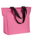 BE080 BAGedge Polyester Zip Tote in Pink front view