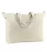 BE009 BAGedge 12 oz. Canvas Zippered Book Tote NATURAL front view