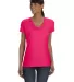 L39VR Fruit of the Loom Ladies' 5 oz., 100% Heavy  CYBER PINK front view