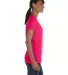 L39VR Fruit of the Loom Ladies' 5 oz., 100% Heavy  CYBER PINK side view