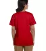 5780 Hanes® Ladies Heavyweight V-neck T-shirt - 5 in Deep red back view