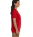 5780 Hanes® Ladies Heavyweight V-neck T-shirt - 5 in Deep red side view