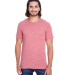 102A Threadfast Apparel Unisex Triblend Short-Slee in Red triblend front view