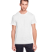 102A Threadfast Apparel Unisex Triblend Short-Slee in Solid wht trblnd front view