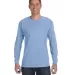 5586 Hanes® Long Sleeve Tagless 6.1 T-shirt - 558 in Light blue front view