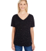 203FV Threadfast Apparel Ladies' Triblend Fleck Sh in Black fleck front view