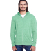 302Z Threadfast Apparel Unisex Triblend Full-Zip L in Green triblend front view