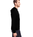 302Z Threadfast Apparel Unisex Triblend Full-Zip L in Solid blk trblnd side view