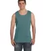 C9360 Comfort Colors Ringspun Garment-Dyed Tank in Blue spruce front view