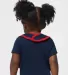 RS1004 Rabbit Skins Infant Jersey Contrast Trim Ve in Navy/ red back view