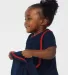 RS1004 Rabbit Skins Infant Jersey Contrast Trim Ve in Navy/ red side view