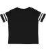 3037 Rabbit Skins Toddler Fine Jersey Football Tee in Black/ white back view