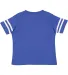 3037 Rabbit Skins Toddler Fine Jersey Football Tee in Vn royal/ bd wht back view