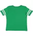 3037 Rabbit Skins Toddler Fine Jersey Football Tee in Vn green/ bd wht back view