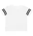 3037 Rabbit Skins Toddler Fine Jersey Football Tee in White/ black back view