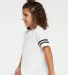 3037 Rabbit Skins Toddler Fine Jersey Football Tee in White/ black side view