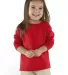RS3302 Rabbit Skins Toddler Fine Jersey Long Sleev in Red front view