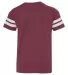 6137 LAT Jersey Youth Football Tee VN BRGNDY/ BL WH back view