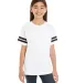 6137 LAT Jersey Youth Football Tee WHITE/ BLACK front view