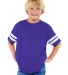 6137 LAT Jersey Youth Football Tee VN PURP/ BLD WH front view