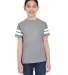 6137 LAT Jersey Youth Football Tee VN HTHR/ BLD WHT front view