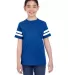 6137 LAT Jersey Youth Football Tee VN ROYAL/ BD WHT front view