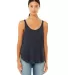 8802 Bella + Canvas - Women's Flowy Tank with Side in Heather navy front view