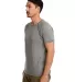 2050 Next Level Men's Mock Twist Raglan T-Shirt in Heather gray side view