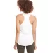 6338 Next Level Ladies' Gathered Racerback Tank in White back view