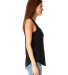 6338 Next Level Ladies' Gathered Racerback Tank in Black side view