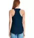 6338 Next Level Ladies' Gathered Racerback Tank in Midnight navy back view
