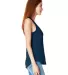 6338 Next Level Ladies' Gathered Racerback Tank in Midnight navy side view